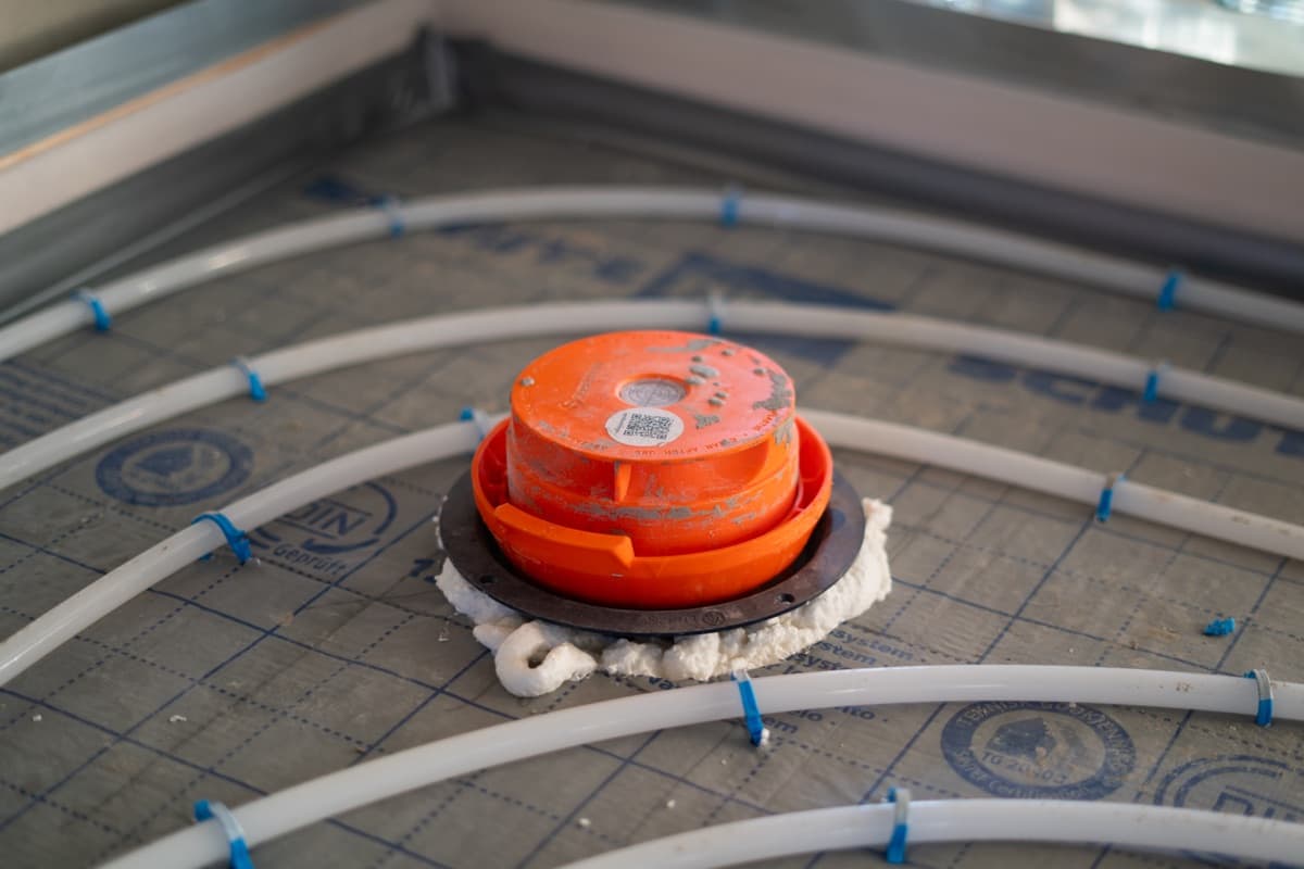 Slidedrain Gulvsluk installert
